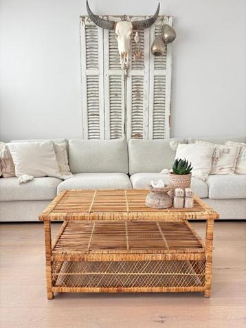 Vintage rotan salontafel - Uniek! beschikbaar voor biedingen
