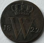 Halve cent 1822U, Postzegels en Munten, Munten | Nederland, Ophalen of Verzenden, Koning Willem I, Overige waardes, Losse munt