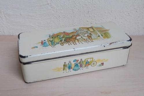 Vintage Pickwick thee trommel, Verzamelen, Blikken, Gebruikt, Thee, Douwe Egberts, Ophalen of Verzenden
