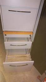 Metalen Bureau Ladekast met Slot & sleutels & Wieltjes, Minder dan 50 cm, Gebruikt, 1 of 2 laden, Ophalen of Verzenden