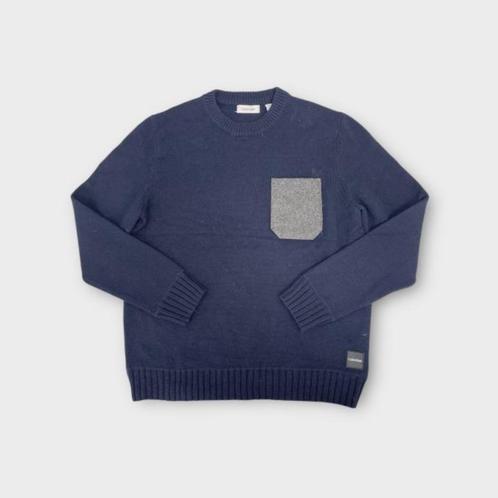 Calvin Klein heren trui maat L (45% wol), Kleding | Heren, Truien en Vesten, Gedragen, Maat 52/54 (L), Blauw, Ophalen of Verzenden