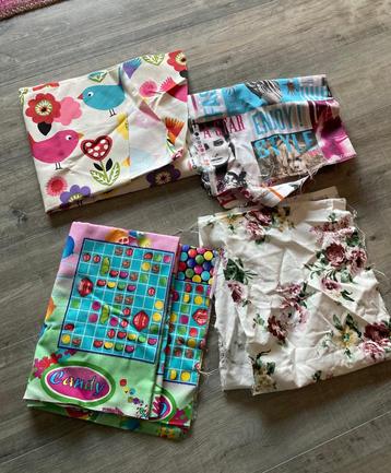 Lot stoffen coupons Candy fashion vogels bloemen lappen 4x beschikbaar voor biedingen