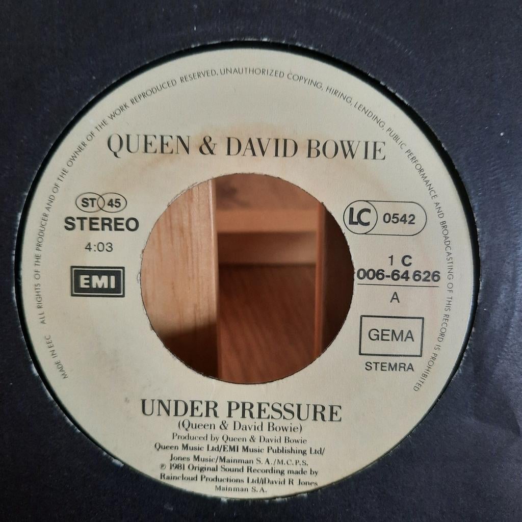 Single; queen & David Bowie - under pressure, Cd's en Dvd's, Vinyl Singles, Ophalen of Verzenden, Pop