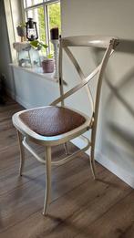 6 eetkamerstoelen brocante, Ophalen, Wit, Zo goed als nieuw, Metaal