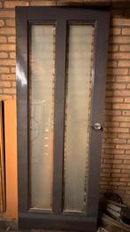 Hardhouten deur met glas 201,5 x 77,5 x 4 cm, Doe-het-zelf en Verbouw, Deuren en Horren, Ophalen, Gebruikt, Minder dan 80 cm, Binnendeur
