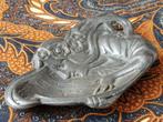 Origineel antiek Art Nouveau schaaltje uit Frankrijk 13,3 cm, Antiek en Kunst, Antiek | Tin, Ophalen of Verzenden