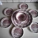 Swiss landscape taartstel en schaaltje, Huis en Inrichting, Keuken | Servies, Ophalen of Verzenden, Zo goed als nieuw, Overige stijlen