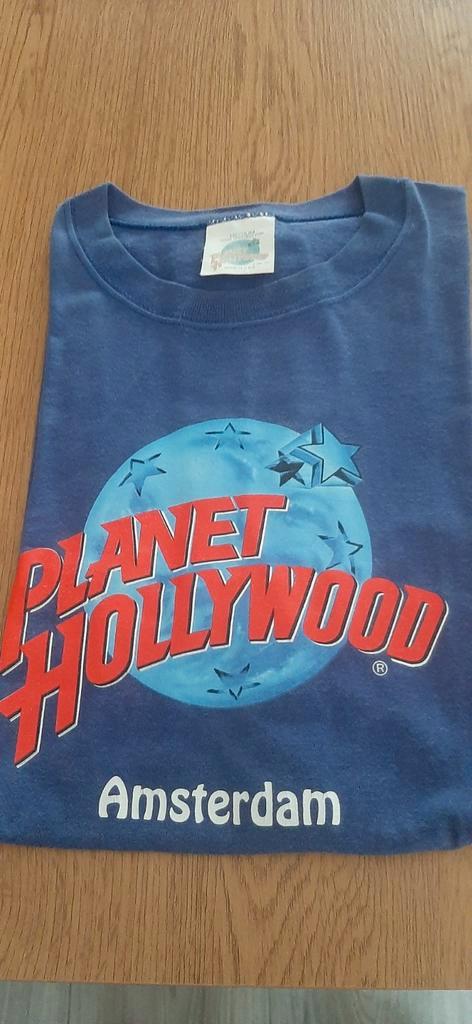 Planet Hollywood Amsterdam T-shirt - Vintage, Kleding | Heren, T-shirts, Gedragen, Maat 52/54 (L), Blauw, Ophalen of Verzenden