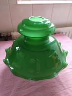 Vintage lampenkap, Gebruikt, Ophalen of Verzenden, Minder dan 25 cm, Groen