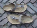 GRATIS VERZENDEN NIEUWE BRUINE LEREN GIZEH BIRKENSTOCKS MT41, Slippers, Bruin, Verzenden, Nieuw