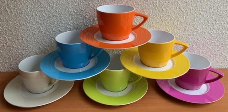 Mepal Rosti Wave: 6 kop en schotels multicolor #1, Caravans en Kamperen, Kampeeraccessoires, Zo goed als nieuw, Ophalen of Verzenden