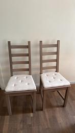 Ikea houten stoelen met kussens, Twee, Bruin, Ophalen of Verzenden, Zo goed als nieuw