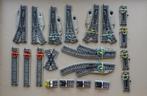 Marklin rails, wissels, ontkoppelrais, stootjuks - 125 delen, Wisselstroom, Rails, Ophalen of Verzenden, Zo goed als nieuw