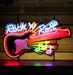 Rock & Roll gitaar decoratie neon veel kleuren USA neons, Verzamelen, Merken en Reclamevoorwerpen, Neon, Lichtbak of (neon) lamp