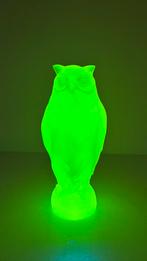 Uil - uranium glazen beeld, Antiek en Kunst, Verzenden