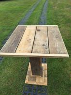 Steigerhouten sta tafels 80x80, Ophalen, Zo goed als nieuw, Rechthoekig