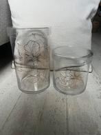 2 glazen Rivièra Maison potten/storage jars, Les Fleurs, Huis en Inrichting, Woonaccessoires | Overige, Ophalen of Verzenden, Nieuw