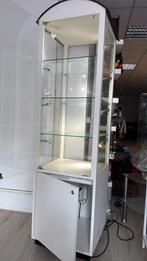 Vitrinekast met lampen - wit, Huis en Inrichting, Kasten | Vitrinekasten, Ophalen, 200 cm of meer, 50 tot 100 cm, 50 tot 75 cm