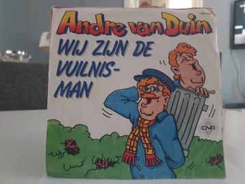 7" Single Andre van Duin - Wij Zijn De Vuilnisman / Hallo Ha beschikbaar voor biedingen