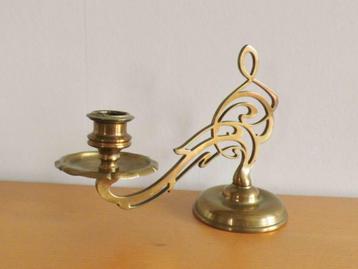 Jugendstil koperen piano kandelaar beschikbaar voor biedingen