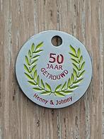 winkelwagenmuntje 50 jaar getrouwd geel winkelwagenmunt, Ophalen of Verzenden