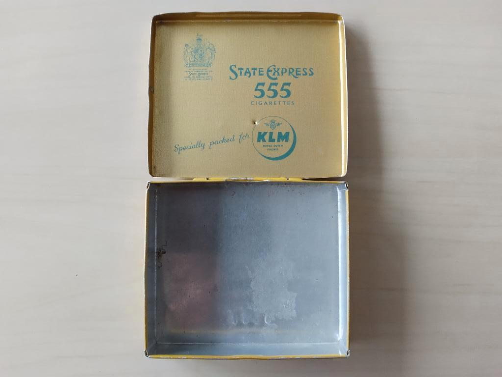 Sigarettenblikje KLM, Ophalen of Verzenden, Gebruikt, Overige typen