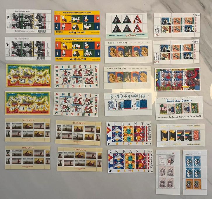 Ongestempelde Kinderpostzegels uit verschillende jaren, Postzegels en Munten, Postzegels | Nederland, Postfris, Na 1940, Ophalen of Verzenden