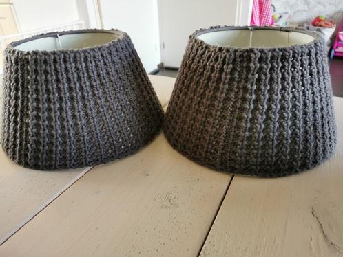 Lampenkappen, Huis en Inrichting, Lampen | Lampenkappen, Zo goed als nieuw, Minder dan 25 cm, Rond, Grijs, Ophalen of Verzenden