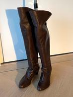 Hoge lederen dames laarzen in Bordeaux maat 38,5, Ophalen of Verzenden, Zo goed als nieuw, Rood, Hoge laarzen