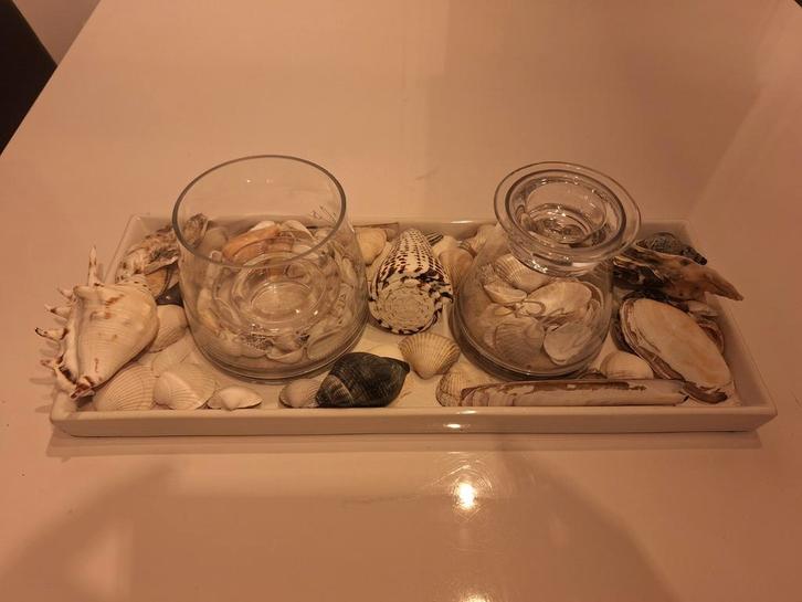 Decoratieve windlichten set, Huis en Inrichting, Woonaccessoires | Dienbladen, Gebruikt, Overige materialen, Overige vormen, Ophalen of Verzenden