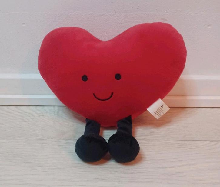 NIEUW HARTJES KNUFFEL MET SMILEY, Kinderen en Baby's, Speelgoed | Knuffels en Pluche, Nieuw, Overige typen, Ophalen of Verzenden