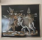 Ingelijste Indonesische Batik doeken / schilderijen, Antiek en Kunst, Ophalen