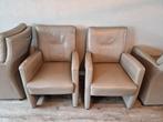 beige leren eettafel stoelen, Ophalen, Zo goed als nieuw, Overige kleuren