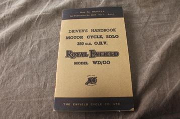 Royal Enfield model WD/CO 350cc OHC driver's handbook beschikbaar voor biedingen