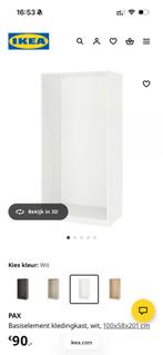 Witte Ikea Pax Kast, Huis en Inrichting, Kasten | Kledingkasten, Ophalen, Kunststof, 100 tot 150 cm, 200 cm of meer