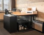 Bureau - 2 delig met stalen onderstel, Huis en Inrichting, Bureaus, Ophalen, Zo goed als nieuw, Bureau