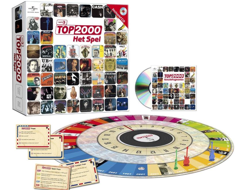 Top 2000 - Het Spel met DVD - uit 2012, Hobby en Vrije tijd, Gezelschapsspellen | Bordspellen, Ophalen of Verzenden