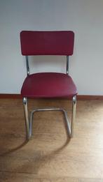 Design stoel (Gispen) rood, zonder armleuningen, Huis en Inrichting, Stoelen, Ophalen, Zo goed als nieuw, Eén, Dutch design