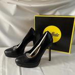 Buffalo zwarte leren pumps, maat 36 – Hoge hak, Zwart, Ophalen of Verzenden, Zo goed als nieuw, Schoenen met hoge hakken