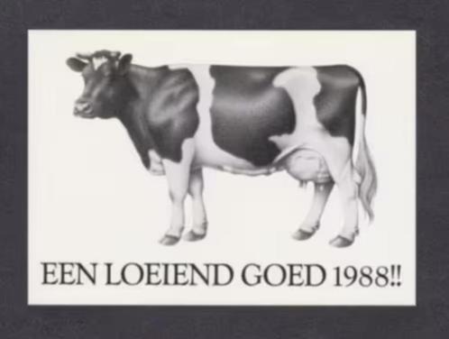 Friese Koe Zwart Wit Een Loeiend Goed 1988., Verzamelen, Ansichtkaarten | Dieren, Ongelopen, 1980 tot heden, Overige soorten, Verzenden