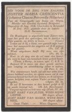 zr. Johanna C. Hölscher 1892 Helmond + 1921 Schijndel, 29 jr, Verzenden