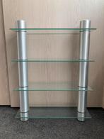 CD en of DVD opbergrek, Huis en Inrichting, Woonaccessoires | Cd- en Dvd-rekken, Ophalen, Gebruikt, Glas, Cd's