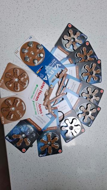 10 sets Hoorbatterijen 312 Bruin - Groot Aantal! beschikbaar voor biedingen