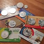 verzilverde herdenkingsmunten 5 euro 9 x, Postzegels en Munten, Munten | Nederland, Ophalen of Verzenden, Koningin Beatrix, Euro's