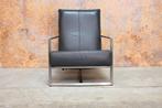ZGANieuw! grijze leren Topform Prado design fauteuil