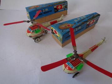 Oude blikken Ambulance Helicopters MF 957 in Doos, 2x, jr'60 beschikbaar voor biedingen