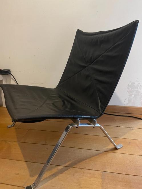 Poul Kjaerholm Pk 22 Kold Christensen, Huis en Inrichting, Fauteuils, Zo goed als nieuw, Leer, Metaal, Minder dan 50 cm, Minder dan 75 cm