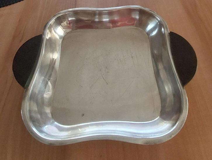 art-deco verzilverde schaal, Antiek en Kunst, Antiek | Bestek, Ophalen of Verzenden