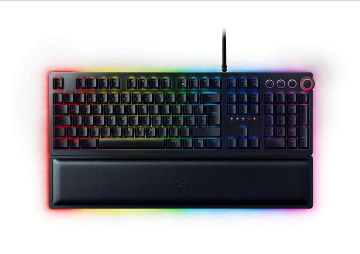 Razer Huntsman Elite Gaming Toetsenbord, Computers en Software, Toetsenborden, Zo goed als nieuw, Qwerty, Bedraad, Ergonomisch