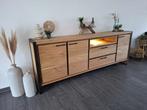 Zeer mooie dressoir (Henders en Hazel, serie Metalo), Ophalen, Eikenhout, Zo goed als nieuw, 200 cm of meer